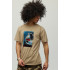 Men's khaki T-shirt with YAPPI print