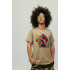 Men's khaki T-shirt with YAPPI print