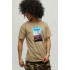 Men's khaki T-shirt with YAPPI print
