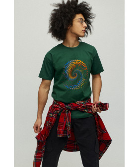 Men's green T-shirt with YAPPI print