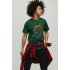 Men's green T-shirt with YAPPI print