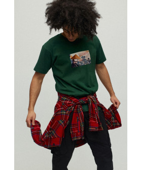 Men's green T-shirt with YAPPI print