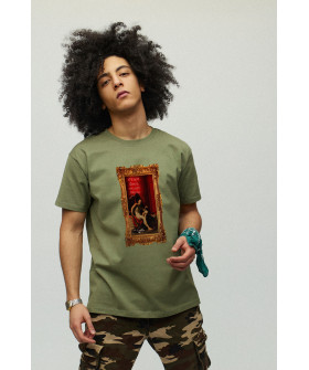 Men's military T-shirt with YAPPI print