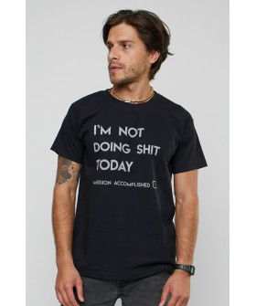 Футболка YAPPI мужская черная "I`m not doing shit today"
