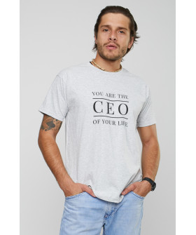 Футболка YAPPI мужская серая "CEO"