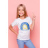 Футболка YAPPI детская белая патриотическая "I love Ukraine"
