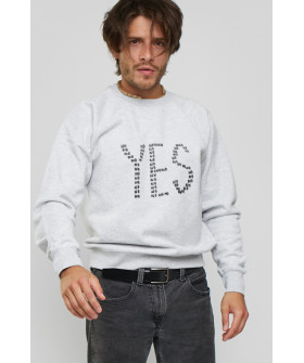 Свитшот YAPPI мужской серый "Yes is made of No"