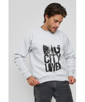 Свитшот YAPPI мужской серый "Big city lover"