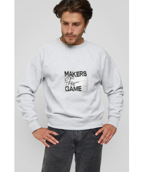 Свитшот YAPPI мужской серый "Makers of the game"
