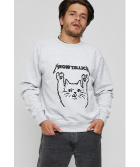 Свитшот YAPPI мужской серый "MeowtallicA"