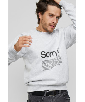 Свитшот YAPPI мужской серый "Sorry*-..."