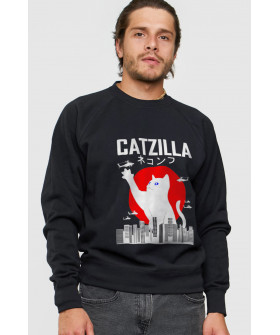 Світшот YAPPI чоловічий  чорний "Catzilla"