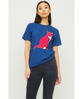Boyfriend T-shirt / air print /