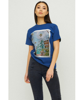 Boyfriend T-shirt / air print /