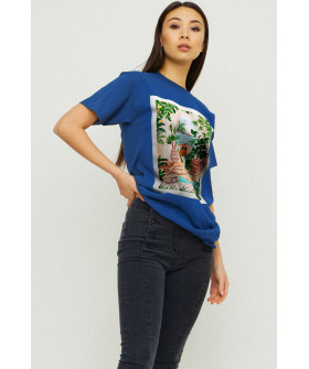 Boyfriend T-shirt / air print /