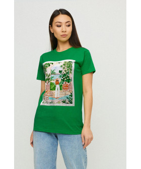 Boyfriend T-shirt / air print /