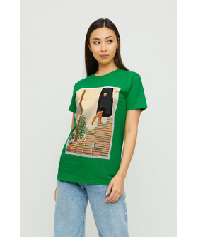 Boyfriend T-shirt / air print /