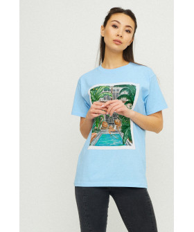 Boyfriend T-shirt / air print /