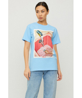 Boyfriend T-shirt / air print /