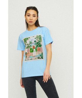 Boyfriend T-shirt / air print /