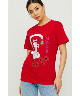 Boyfriend T-shirt / air print /