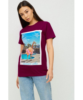 Boyfriend T-shirt / air print /