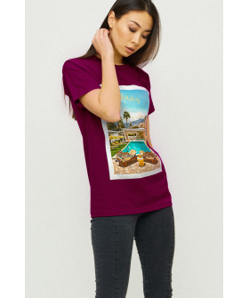 Boyfriend T-shirt / air print /