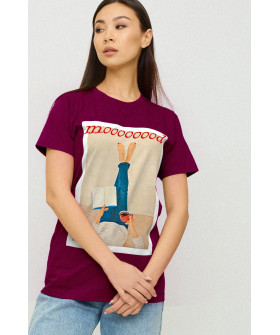 Boyfriend T-shirt / air print /
