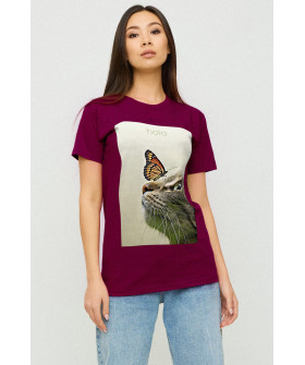 Boyfriend T-shirt / air print /