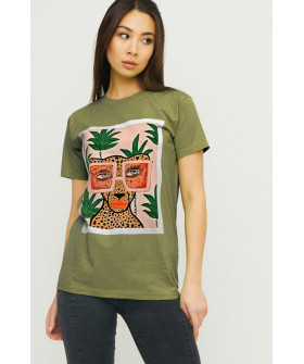 Boyfriend T-shirt / air print /