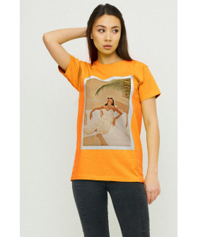 Boyfriend T-shirt / air print /