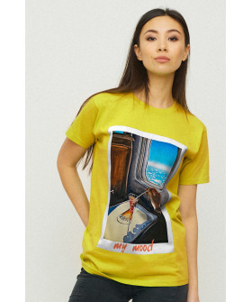 Boyfriend T-shirt / air print /