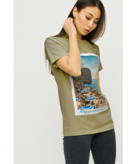 Boyfriend T-shirt / air print /