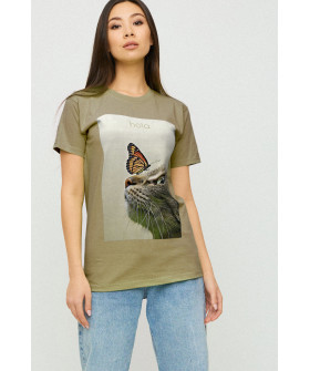 Boyfriend T-shirt / air print /