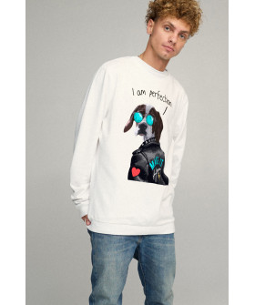 Sweatshirt men's OVERSIZE /no flis/