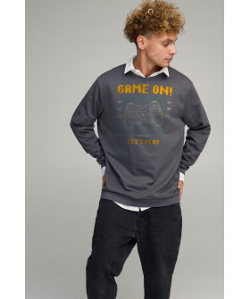 Sweatshirt men's OVERSIZE /no flis/