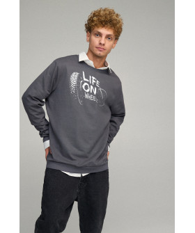 Sweatshirt men's OVERSIZE /no flis/