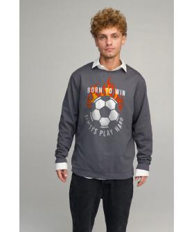 Світшот чоловічий OVERSIZE /no flis/
