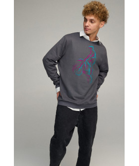 Світшот чоловічий OVERSIZE /no flis/