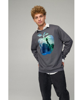 Світшот чоловічий OVERSIZE /no flis/