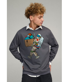 Світшот чоловічий OVERSIZE /no flis/