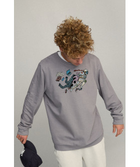 Світшот чоловічий OVERSIZE /no flis/