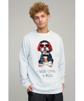 Sweatshirt men's OVERSIZE /no flis/