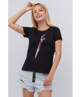 Basic T-shirt / breathable print /