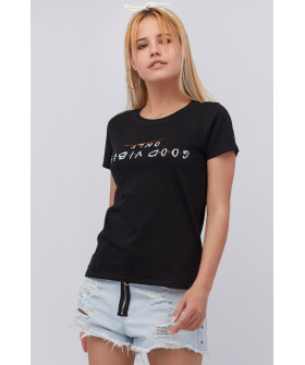 Basic T-shirt / breathable print /