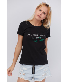 Basic T-shirt / breathable print /