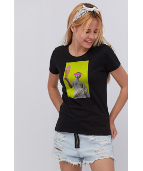 Basic T-shirt / breathable print /