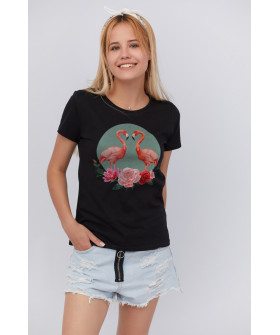 Basic T-shirt / breathable print /