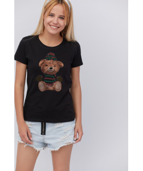 Basic T-shirt / breathable print /