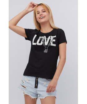 Basic T-shirt / breathable print /